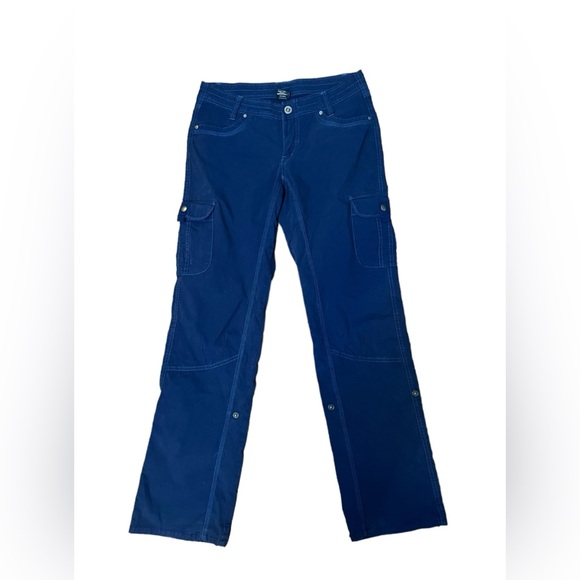 Kuhl Legendary pants womens convertible rollup hiking cargo Navy Blue stretch 8 - Picture 2 of 5
